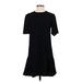 Zara Casual Dress - DropWaist High Neck Short sleeves: Black Print Dresses - Women's Size X-Small
