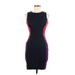 French Connection Casual Dress - Bodycon: Purple Color Block Dresses - Women's Size 6