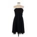 White House Black Market Cocktail Dress - Bridesmaid: Black Solid Dresses - Women's Size 8