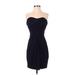 Express Cocktail Dress - Sheath Open Neckline Sleeveless: Black Solid Dresses - Women's Size Small