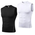 T-shirt senza maniche sportiva da corsa da uomo Canottiera da allenamento a compressione Canotta fitness Strato base Canottiera superiore Abbigliamento sportivo Asciugatura rapida