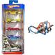 Hot Wheels FTB65 - Action Korkenzieher Crash Trackset, Auto Rennbahn mit 3 Loopings und Beschleuniger & Wheels 01806 5er Pack 1:64 Die-Cast Fahrzeuge Geschenkset