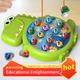 Dinosaur Fishing Plate Toy, Weak Magnetic Fishing Toy, Children's Puzzle Toy, Non-charged Fishing Toy, Fishing Parent-child Plate, Suction Hook, Holiday Gift (accessory Rod And Fish Random Style)