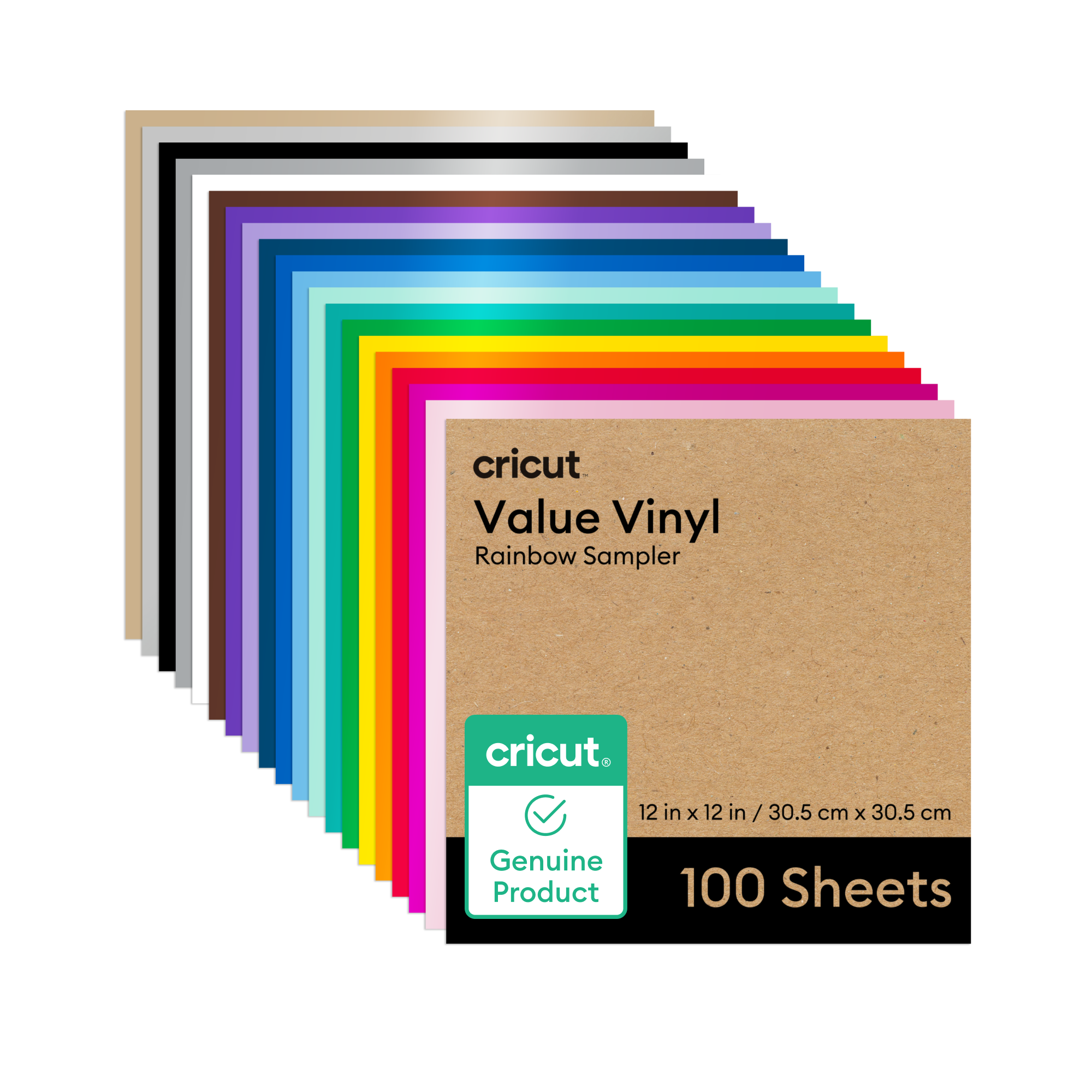 Cricut Value Vinyl | Rainbow Sampler | Permanent | 100 Count