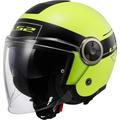 LS2 OF620 Classy Classic Casco Jet, nero-giallo, dimensione S