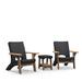 Mayne Inc. Mesa Conversation Set - 2 Person Outdoor Seating Group w/ Side Table Wood/Plastic in Black/Brown | Wayfair 8705-B