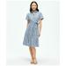 Brooks Brothers Women's Striped Belted Shirt Dress In Cotton | Size 8