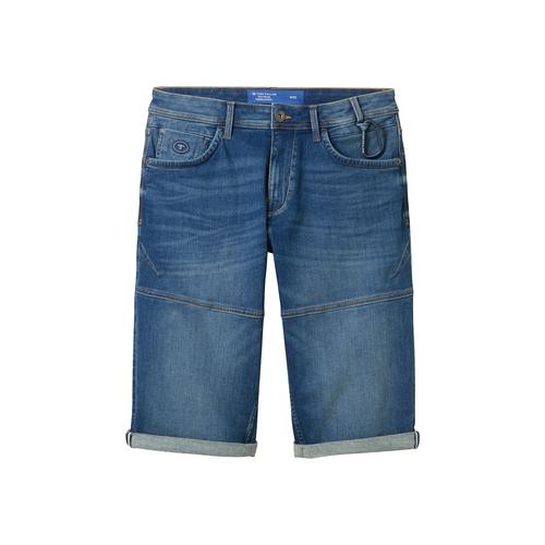 TOM TAILOR Herren Morris Overknee Shorts, blau, Uni, Gr. 29