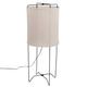 Lampadaire filaire en métal noir et tissu beige H100