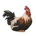 Rosalind Wheeler Leadore Resin Radiant Rooster Figurine Resin in Brown/Red/White | 11.8 H x 9.3 W x 6.4 D in | Wayfair