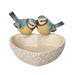 Red Barrel Studio® Resin Bird Figurine Resin in Green/White | 6.5 H x 6.5 W x 4.5 D in | Wayfair CE57820E07AB465B84957B40E1944A50