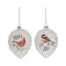 The Holiday Aisle® 2 Piece Christmas Painted Pinecone Hanging Figurine Ornament Set Glass in Brown/Green/Orange | Wayfair