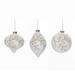 The Holiday Aisle® 3 Piece Leaves Hanging Figurine Ornament Set Glass in White | 4.5 H x 4 W x 4 D in | Wayfair 66E81F0EC4B84C8E9BC2303014EDFF64