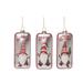 The Holiday Aisle® 3 Piece Glass Merry Gnome Holiday Shaped Ornament Set Glass in Green/Red/White | 6.25 H x 2.5 W x 1.5 D in | Wayfair