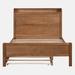 Millwood Pines Full Size Platform Bed w/ Storage Headboard & Twin Size Trundle, Walnut, Solid Wood in Brown | Wayfair