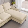 Brown Reclining Sectional - Latitude Run® Sectional Couch 3 Seat L Shaped Sofa w/ Reversible Chaise Lounge Polyester | Wayfair