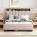 Latitude Run® Full size Linen Bed w/ Storage Headboard, Twin Size Trundle & 2 drawers in Brown | Wayfair D6402104765141DA8CE8EAA7DDC40F86