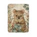 Red Barrel Studio® Soft Color & Flower Wombat Bear - 1 Piece Premium Sherpa Blanket | Twin | Wayfair 19198379F6C541A190B613AB5AFBA605