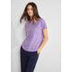 Shirttop STREET ONE Gr. 44, lila (smell of lavender) Damen Tops Shirttops