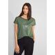 Shirttop STREET ONE Gr. 38, dry salvia green Damen Tops Shirttops