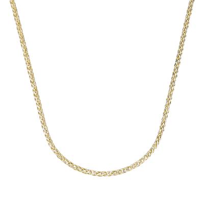 Goldkette LUIGI MERANO "in Zopfketten-Muster bicolor, Gold 585" Gr. 50, gold (goldfarbig, silberfarbig, bicolor), Halsketten, Damen, 50cm, Gelbgold 585