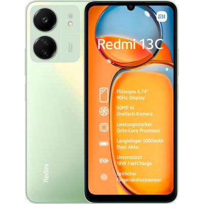 XIAOMI Smartphone "Redmi 13C 4+128GB" Mobiltelefone Gr. 128 GB, grün (clover green)