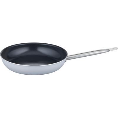 Bratpfanne GSW "Gastro Basic, Gastro-Qualität", grau (grau, schwarz), H:6,5cm Ø:36cm, Pfannen, PFAS-freien VITAFLON QUARZIT Antihaft-Versiegelung, Induktion Image