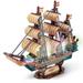 Fanbusa 3D LED Puzzle AIF4 Model Kit Model for Adults to Build Decoration Sailboat Puzzle with Lights Large Model Pirate Kits Difficult Watercraft Family Puzzle Gift for Men Women