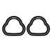 1 Pair Home Fitness Pull Up Rings Pull Up Training Rings Plastic Pull Up Hoops for Children