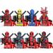 8 Pcs/set Superhero Action Figures Deadpool Mini Figures with Dog Building Blocks Toys Collectible Birthday Gift for Kids Adults Super Hero Toys