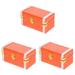 3pcs Dollhouse Decoration Storage Box Vintage Miniature Travel Box Multi-use Jewelry Storage Small Case