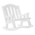 Mini Rocking Chair Model Furniture Wedding Accessories Miniature House Decoration White Wooden