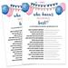 Who Knows Mommy Best AIF4 - Blue & Pink Balloon Baby Shower Game Baby Showers Decorations Party Favors For Baby Showers Game Cards - 20 Cards per Set