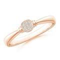 ANGARA Natural 0.05 Ct. Diamond Fashion Promise Ring in 14K Rose Gold for Women (Ring Size: 11.5)