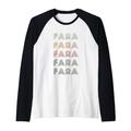 Love Heart Fara T-Shirt, Grunge, Vintage-Stil, Schwarz, Fara Raglan