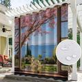 Waterproof Outdoor Curtain Privacy, Outdoor Shades, Sliding Patio Curtain Drapes, Pergola Curtains Grommet Window Mountain For Gazebo, Balcony, Porch, Party