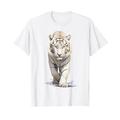 Majestätischer Albino-Tiger, weißer Tiger, Wildtier-Tiger-Design T-Shirt