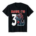 Kinder Rawr I'm 3 3rd Birthday TT Rex Dinosaurier Party für Jungen T-Shirt