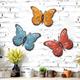 Wall-Mounted Metal Butterfly Wall Decoration Pendant 3D Three-Dimensional Hollow Iron Butterfly Simulation Wall Sticker Decoration