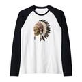 Indianer Power Skull Kopfschmuck Raglan