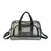 Teissuly Transparent Short Travel Bag Sports Gym Bag Large Capacity Hand Luggage Swimming Bag Messenger Bag Clear Vinyl Beach Bag Ball Game Concert Clear Tote Shoulde