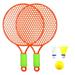 funtasica Kids Tennis Rackets Tennis Racquet with Ball Shuttlecock Racket Game Interactive Toy Kids Badminton Tennis Set for Boys Girls orange