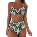 Kcodviy Graphic Triangle Bikini Breathable Womens Two Piece Sets Summer Spring Women S Bikinis Womens Swimsuits Two Piece Home 2 Piece Bikini Sets For Women Patterned Bandeau Top Workout Women Plus Si