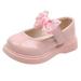 Uuszgmr Kid Sandals Fir Girls Solid Color Children Shoes Pearl Bow Tie Princess Shoes Dance Shoes Pink Size:15-18 Months