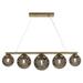 Sunpan Orb 38.5 5-light Modern Glass and Iron Chandelier in Gold/Gray