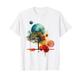 Planeten abstrakte Baumkunst bunte geometrische grafische Planeten T-Shirt