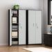 TJUNBOLIFE Metal Cabinet Locker for Home Office 71 Garage Cabinet with Lockable Doors & Adjustable Shelves - Pantry Cabinets for Kitchen Classroom Bathroom Basement Organiz