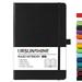 Ruled Notebook/Journal - Classic Lined Journal/Notebook 5.3 x 8.26 Hardcover with Thick Paper Banded + Pen Holder +Inner Pocket - Black