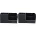 2 Pc Leather Storage Box Desk Organizer Pencil Holder Stationery Office Accessories for HDF Pu