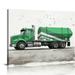 Framed Truck Wall Art Boys Room Decor Nursery Decor Watercolor Construction Car Canvas Prints Poster Painting for Kids Baby Room Playroom Home Decor